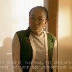 Amanda’s green colorblock cardigan on Will Trent