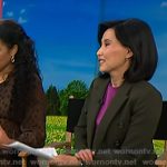 Vicky’s green blazer and pants on NBC News Daily
