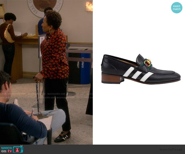 Gucci X Adidas Loafers worn by Lucretia Turner (Wanda Sykes) on The Upshaws