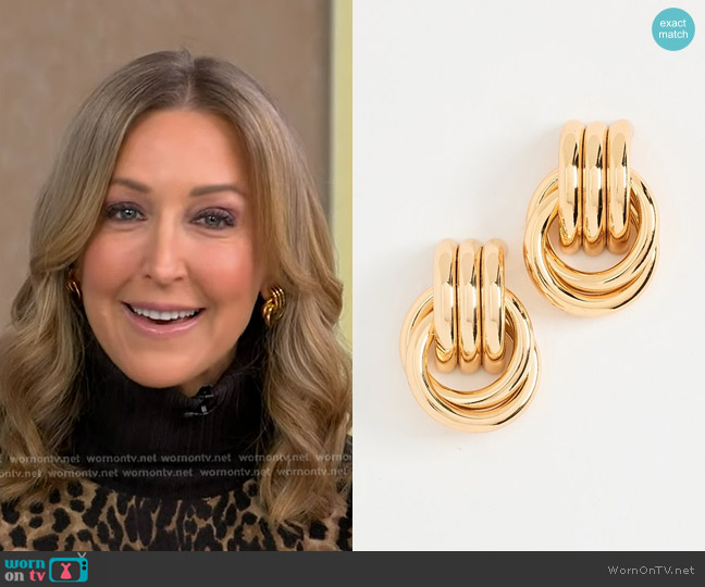 Heaven Mayhem Mini Knot Earrings worn by Lara Spencer on Good Morning America