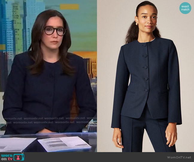 J. Crew Cora Lady Jacket in four-season stretch worn by Savannah Sellers on NBC News Daily