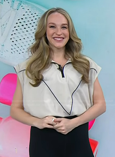 Jacqueline Andriacos’ piping vest on Today