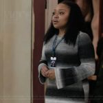 Janine’s stripe long sleeve sweater dress on Abbott Elementary