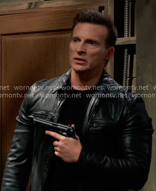 Jason’s black leather jacket on General Hospital