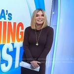 Jenna’s brown colorblock knit dress on Today