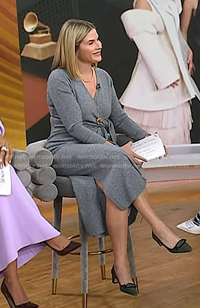 Jenna’s green buckled suede pumps on Today