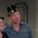 Jeremy’s green plaid button down shirt on Days of our Lives