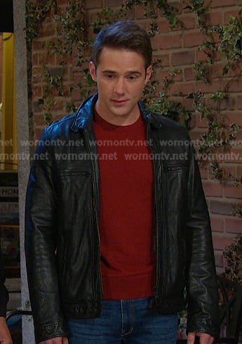 JJ’s black leather jacket on Days of our Lives