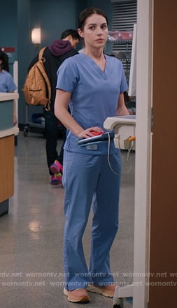 Jules’ orange sneakers on Greys Anatomy