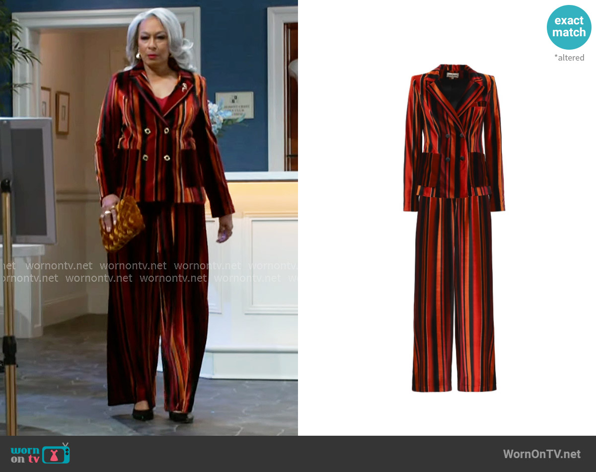 Julia Allert Retro Co-Ord Set worn by Anita Dupree (Tamara Tunie) on Beyond the Gates