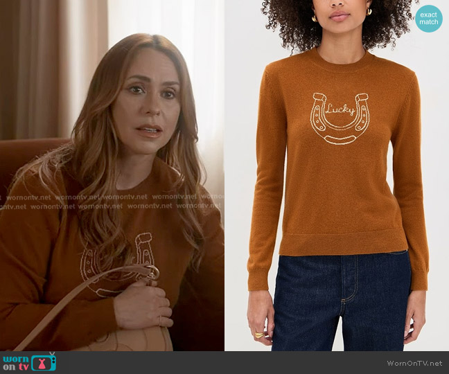 Jumper 1234 Lucky Crewneck Sweater in Shale Angel worn by Maddie Kendall (Jennifer Love Hewitt) on 9-1-1