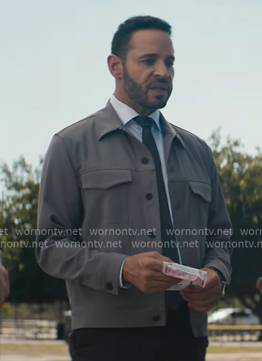 Karadec’s grey jacket on High Potential