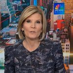 Kate’s blue print ruched top on NBC News Daily