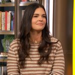 Katie Lee’s striped sequin sweater on The Drew Barrymore Show