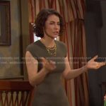 Sarah’s grey ribbed cap sleeve dress on Days of our Lives