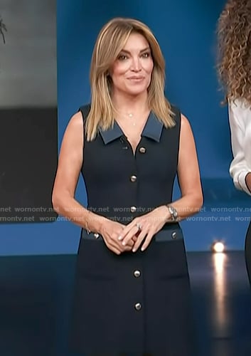 Kit’s button front denim dress on Access Hollywood