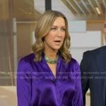 Lara's purple silk blouse on Good Morning America