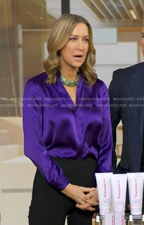 Lara’s purple silk blouse on Good Morning America
