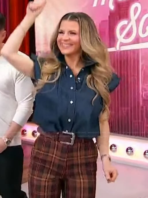 Lauren Sorrentino’s denim top on Sherri
