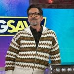 Lawrence Zarian’s fairisle cardigan on The Kelly Clarkson Show