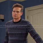 Leo’s blue check sweater on Days of our Lives