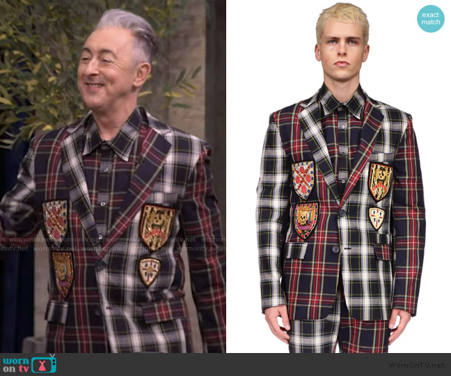 Alan Ruck Plaid WornOnTV: Alan Cumming’s plaid patchwork blazer and pants on Live with ...