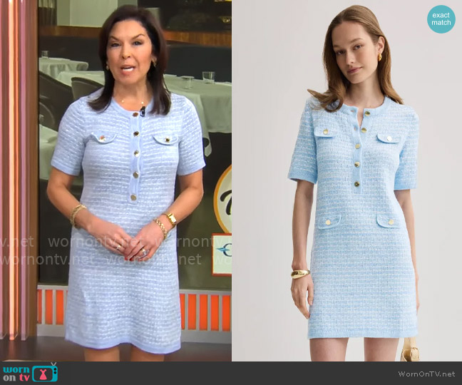 Lilly Pulitzer Theodorah Sweater Dress worn by Meg Oliver on CBS Mornings