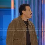 Lionel’s brown textured jacket on American Idol