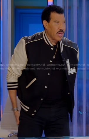 Lionel’s black and white varsity jacket on American Idol