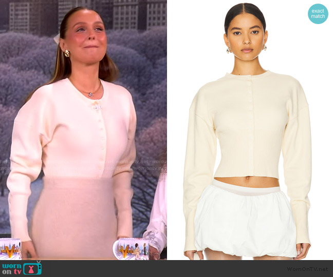 Lioness Head in The Clouds Cardigan worn by Camilla Luddington on The View