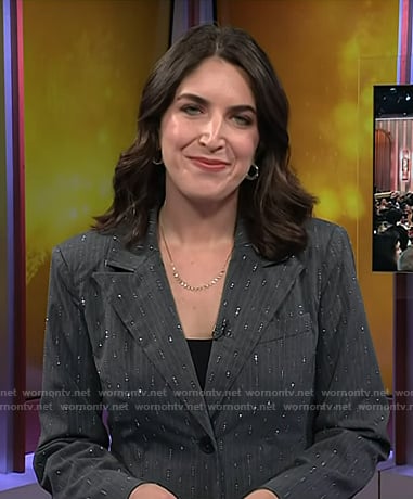 Liz’s grey pinstripe blazer on Today
