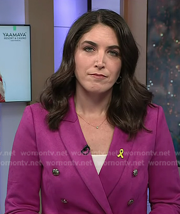 Liz’s purple suede blazer on Today