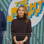 Lori’s brown turtleneck sweatshirt and pants on Good Morning America
