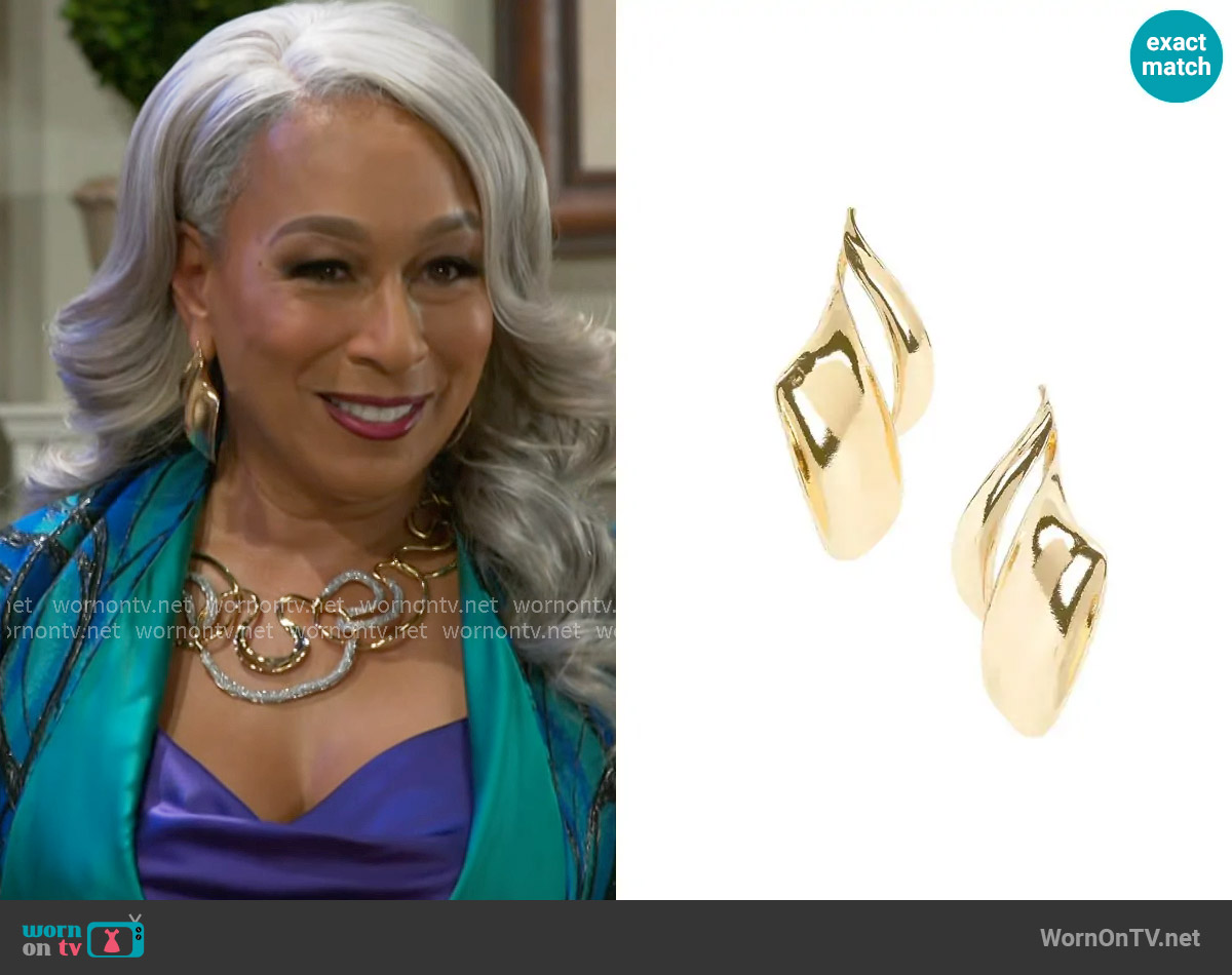 Lovers + Friends Maeve Earrings worn by Anita Dupree (Tamara Tunie) on Beyond the Gates