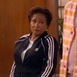 Lucretia’s black side stripe jacket on The Upshaws