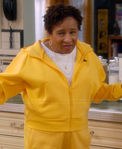 Lucretia’s yellow track hoodie on The Upshaws