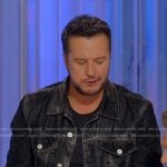 Luke’s black washed denim jacket on American Idol