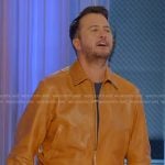 Luke’s camel leather jacket on American Idol