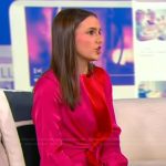 Lulu Gribbin’s pink tie front dress on Tamron Hall Show
