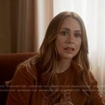 Maddie’s brown Lucky print sweater on 9-1-1
