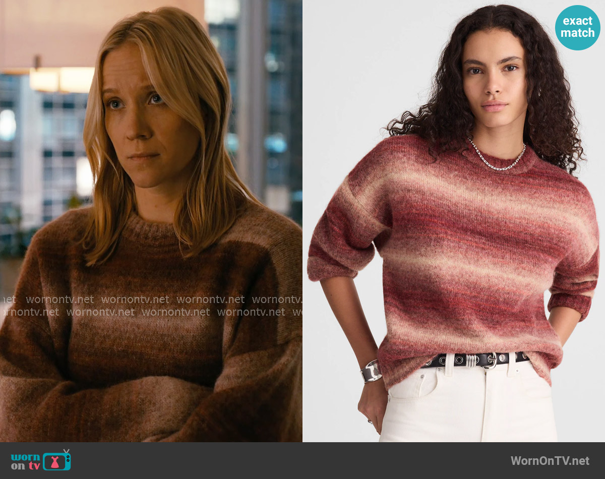 Madewell Space-Dyed Drop-Shoulder Sweater worn by Hannah Asher (Jessy Schram) on Chicago Med
