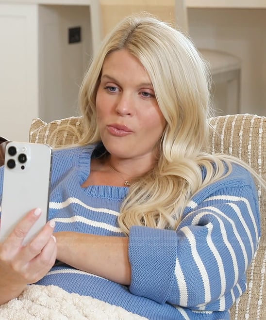 Madison’s blue stripe sweater on Southern Charm