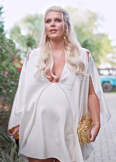 Madison’s white satin mini dress on Southern Charm