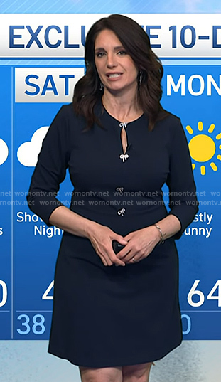 Maria’s black bow embellished dress on Today