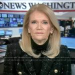 Martha’s black check double breasted blazer on Good Morning America