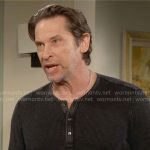 Matt’s black henley tee on The Young and the Restless