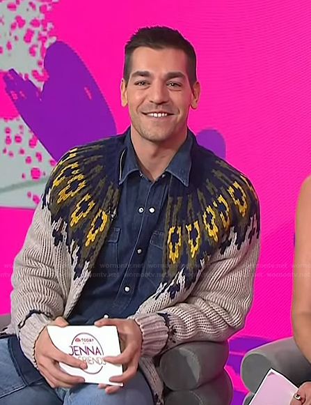 Matt Rogers’s fair isle cardigan on Today