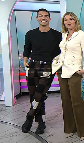 Matt Rogers’s patchwork corduroy pants on Today