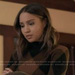 May’s brown check long sleeve top on 9-1-1