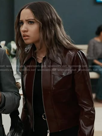 May’s brown leather jacket on 9-1-1
